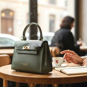 Naya Green Italian Leather Handbag for Women – Luxury Designer Shoulder